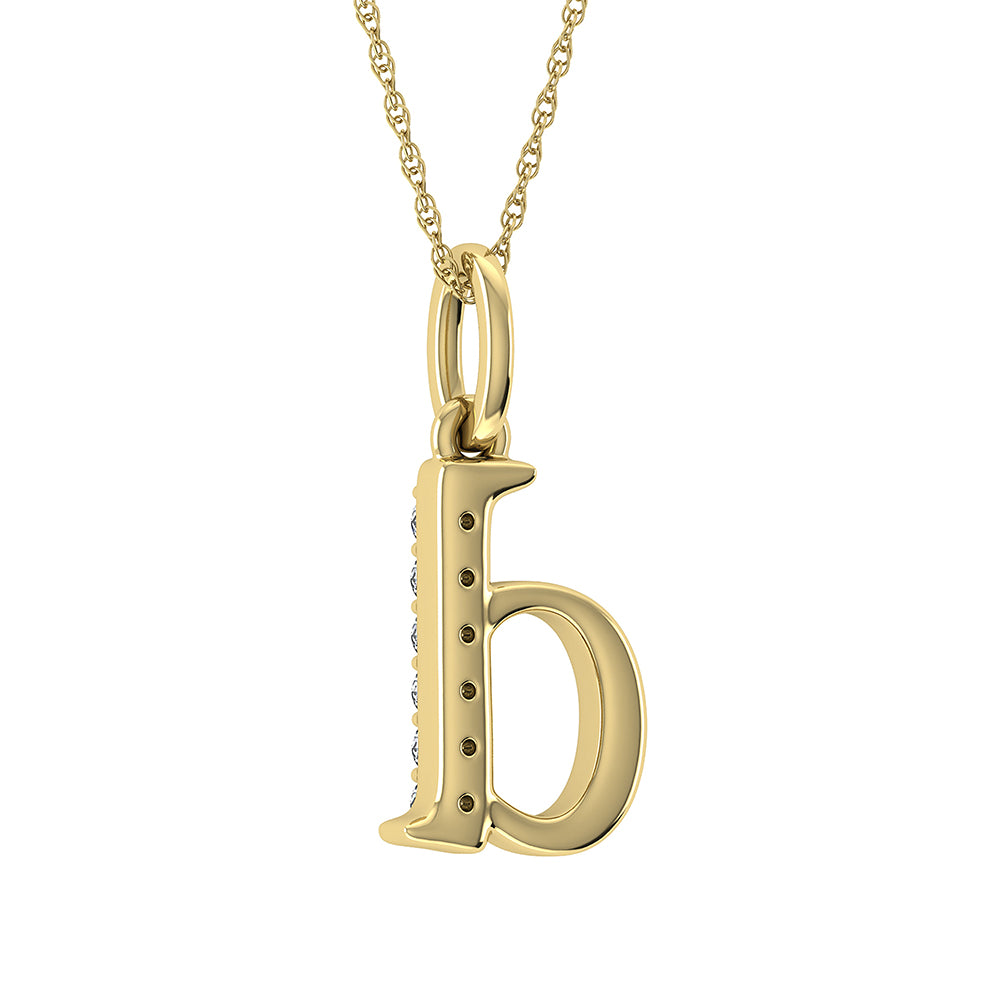 Diamond 1/20 Ct.Tw. Letter D Pendant in 10K Yellow Gold