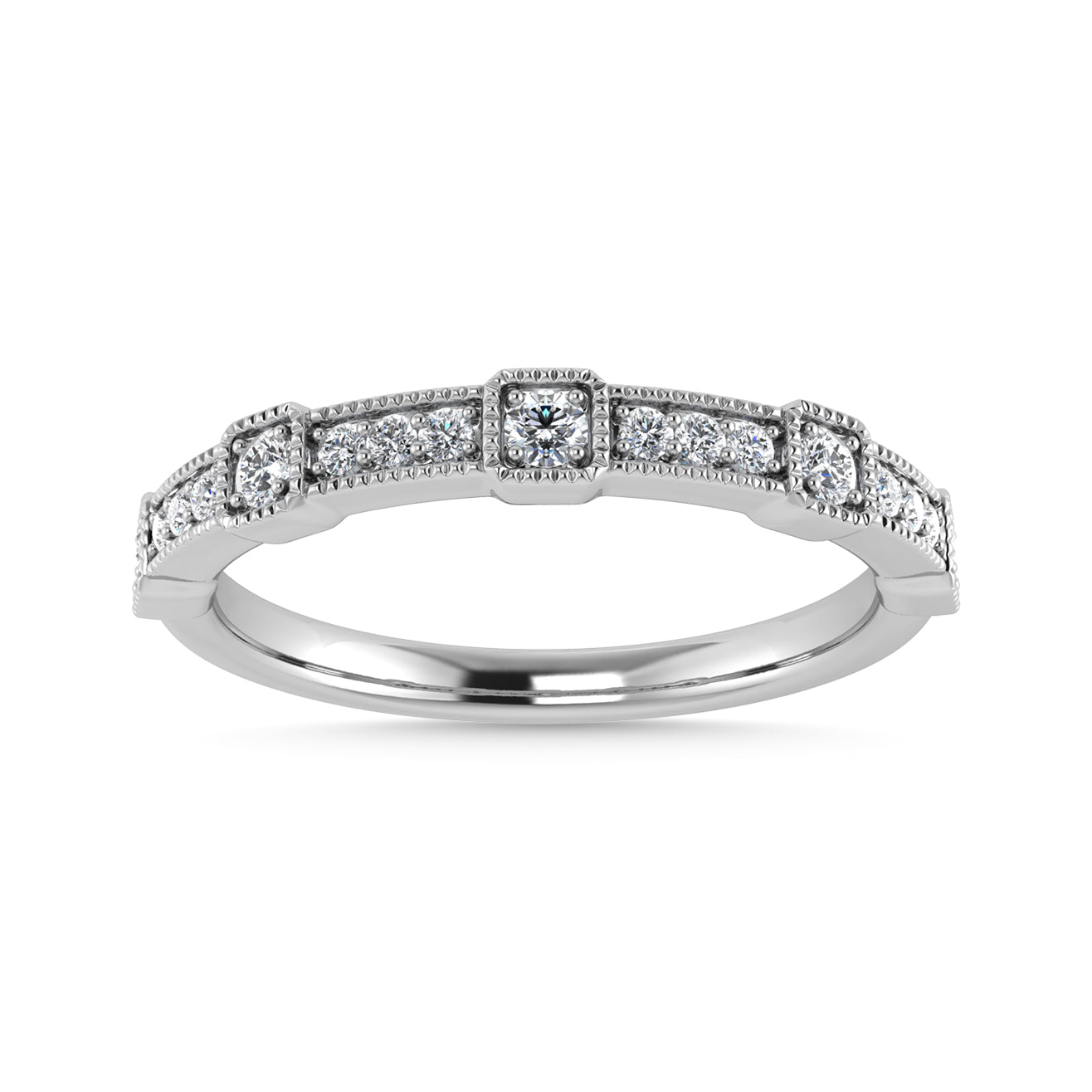 Diamond 1/6 Ct.Tw. Stackable Band in 14K White Gold