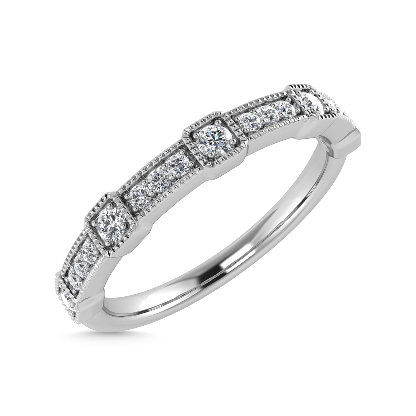 Diamond 1/6 Ct.Tw. Stackable Band in 14K White Gold