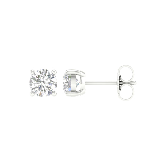 14K 1.00CT Certified Lab Grown Diamond Earrings ( IGI Certified )