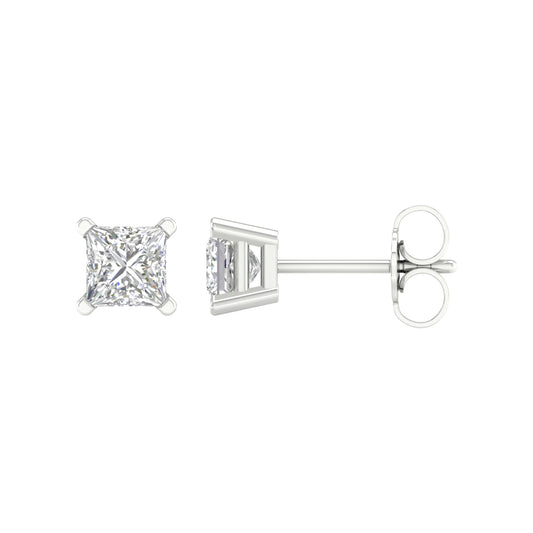 14K 1.00CT Certified Lab Grown Diamond Earrings ( IGI Certified )