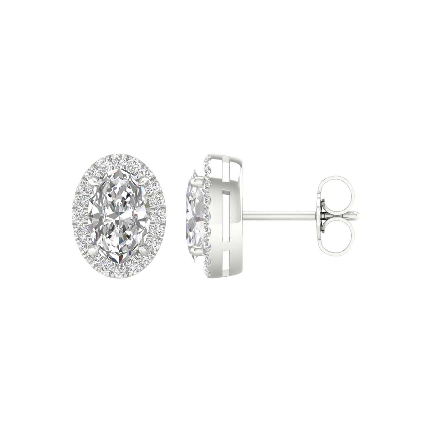 2.25CT Certified Lab Grown Diamond Earrings ( IGI Certified )