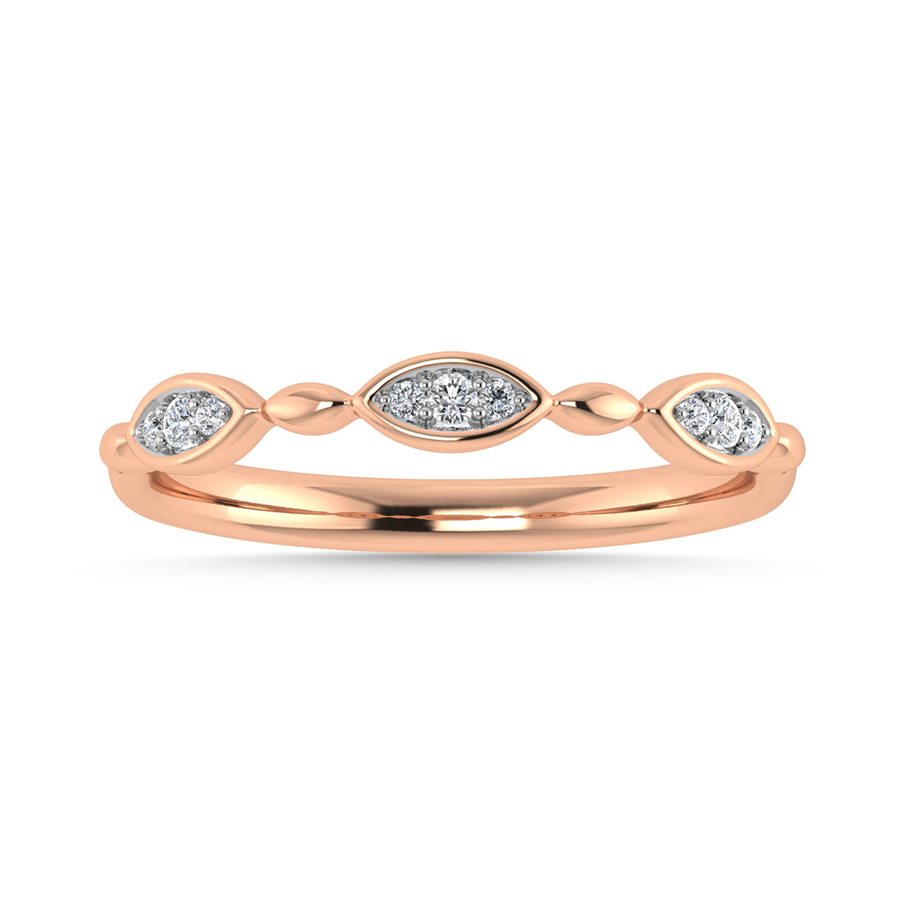 Diamond 1/20 Ct.Tw. Stack Band in 10K Rose Gold