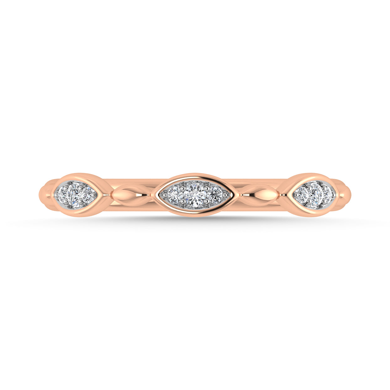 Diamond 1/20 Ct.Tw. Stack Band in 10K Rose Gold