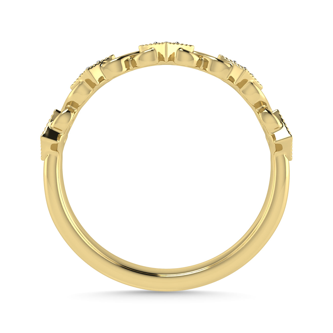 Diamond 1/10 Ct.Tw. Stack Band in 10K Yellow Gold