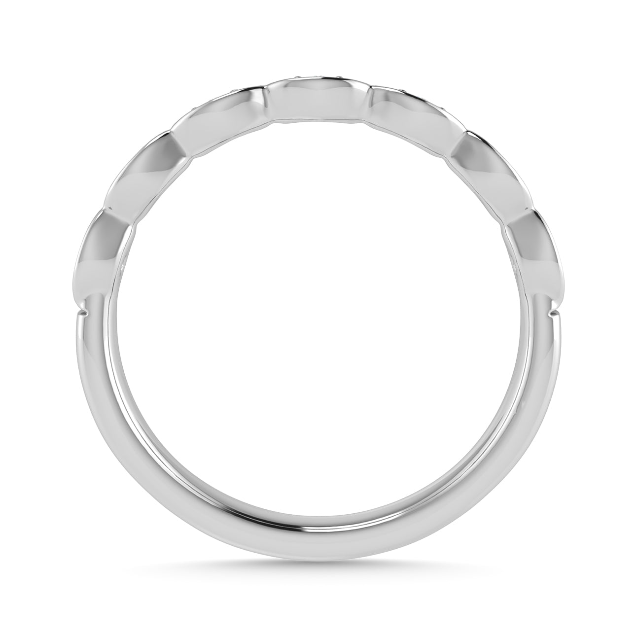 Diamond 1/10 Ct.Tw. Stack Band in 10K White Gold