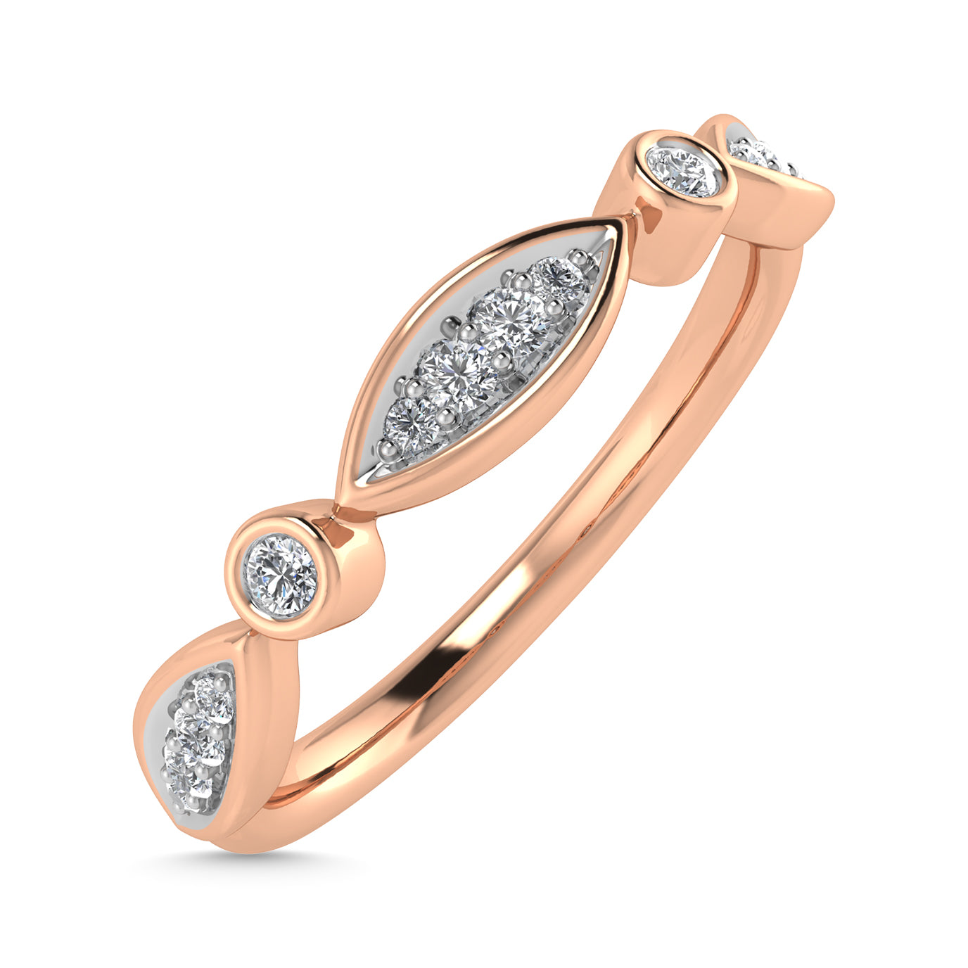 Diamond 1/8 Ct.Tw. Fashion Ring in 10K Rose Gold