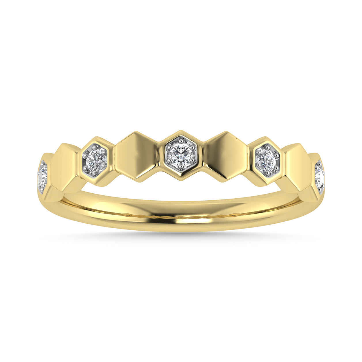 Diamond 1/10 Ct.Tw. Stack Band in 10K Yellow Gold