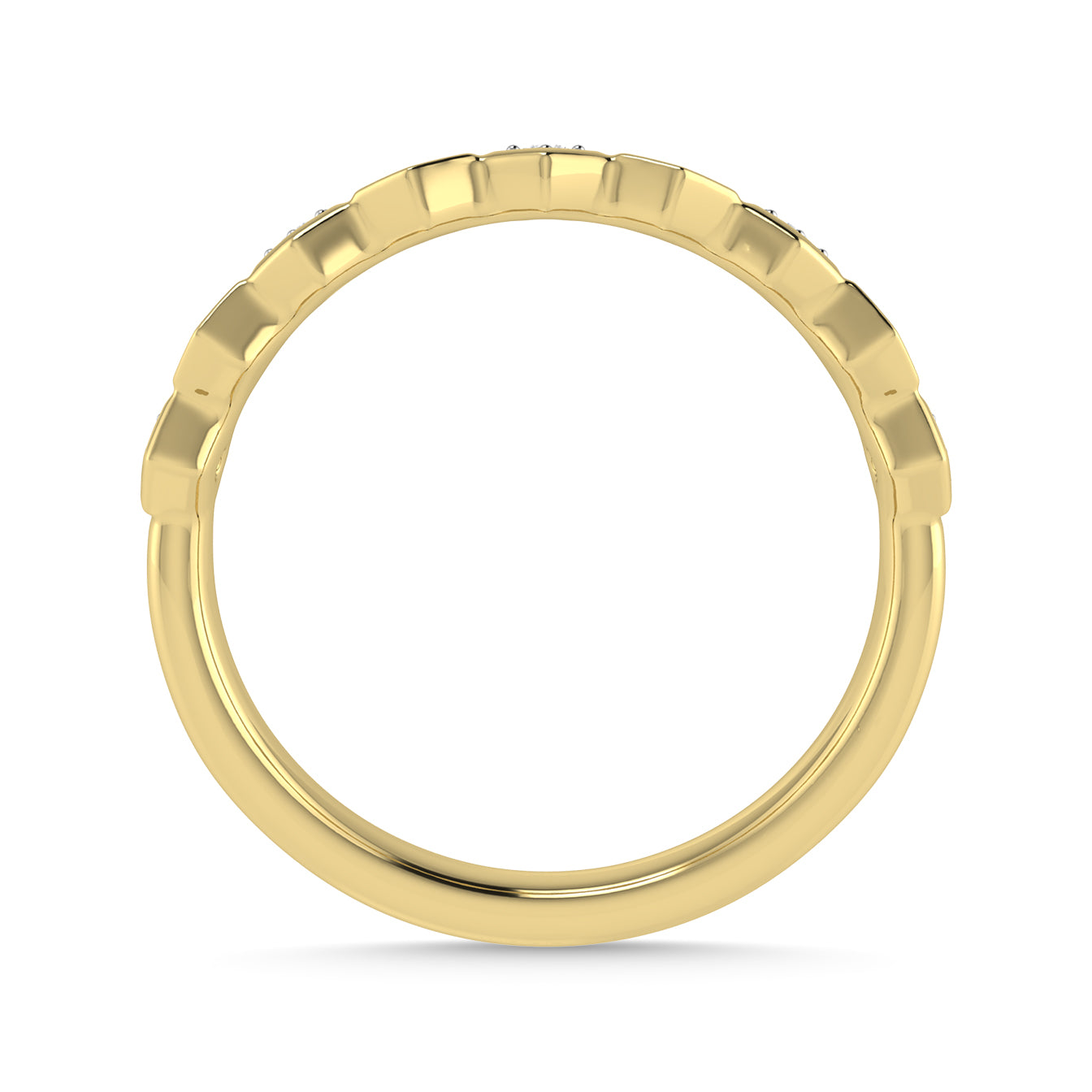 Diamond 1/10 Ct.Tw. Stack Band in 10K Yellow Gold