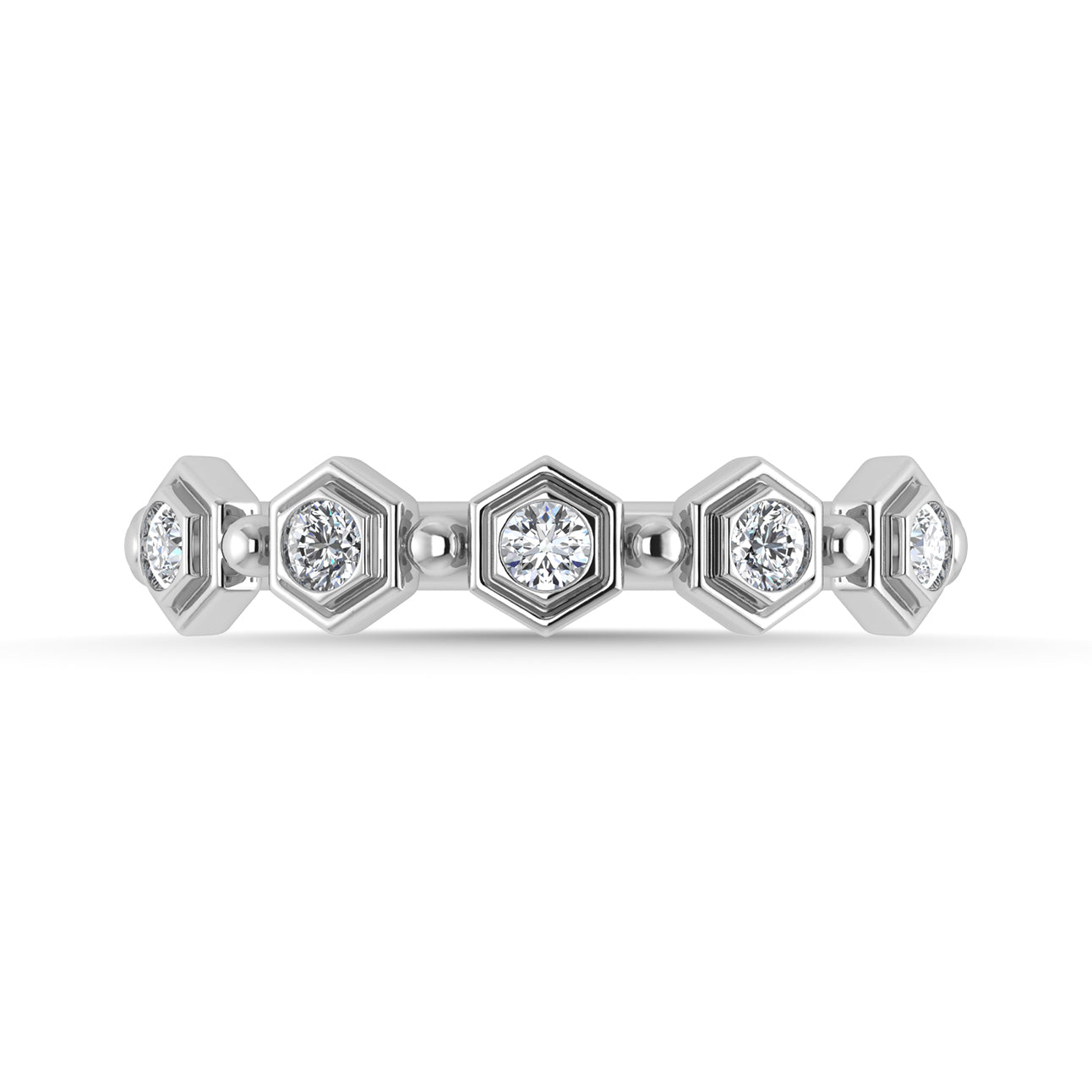 Diamond 1/8 Ct.Tw. Stack Band in 10K White Gold