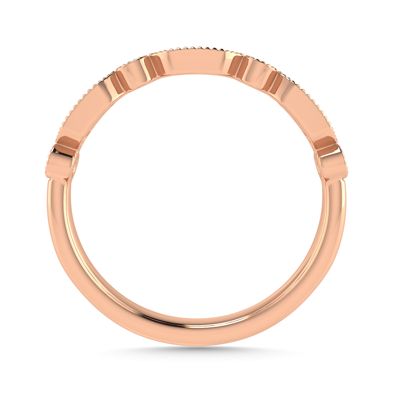 Diamond 1/6 Ct.Tw. Stack Band in 10K Rose Gold