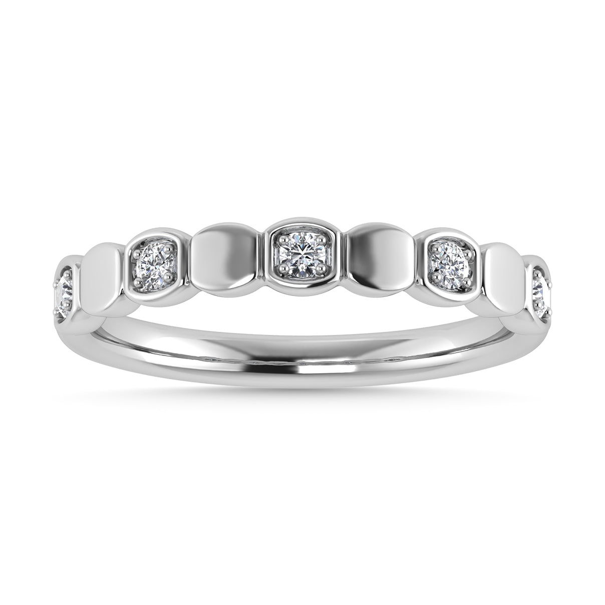 Diamond 1/8 Ct.Tw. Stack Band in 10K White Gold