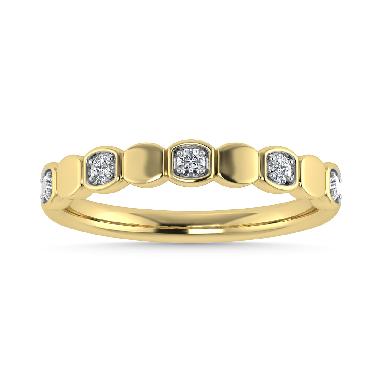 Diamond 1/8 Ct.Tw. Stack Band in 10K Yellow Gold