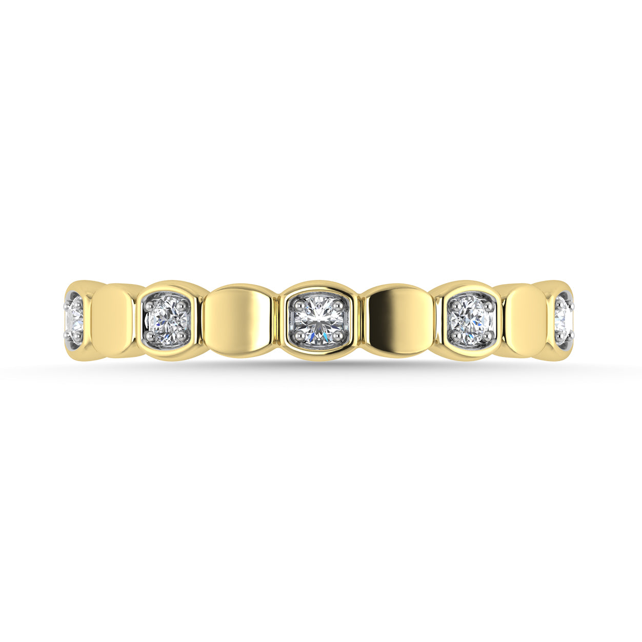 Diamond 1/8 Ct.Tw. Stack Band in 10K Yellow Gold