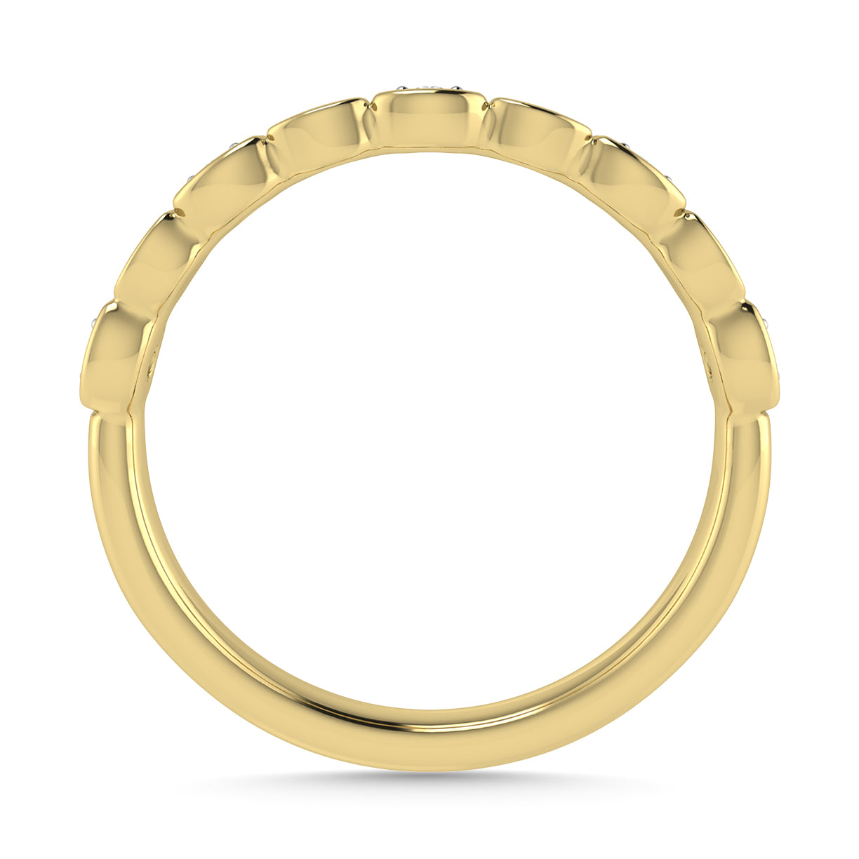 Diamond 1/8 Ct.Tw. Stack Band in 10K Yellow Gold