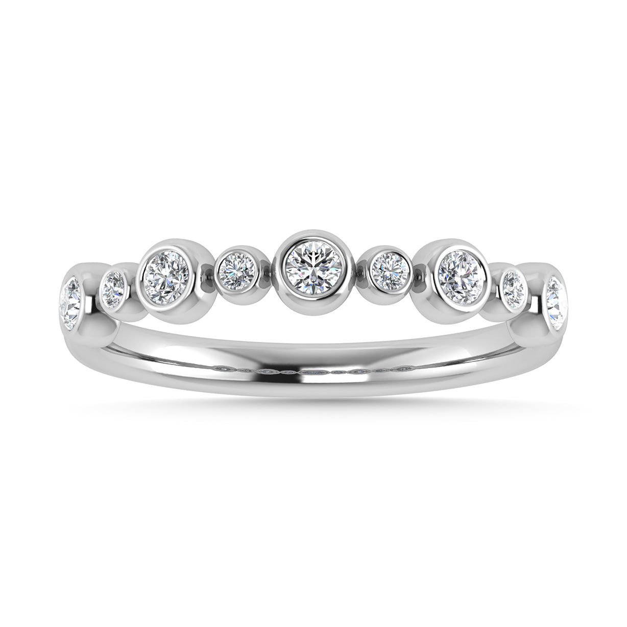 Diamond 1/5 Ct.Tw. Stack Band in 10K White Gold