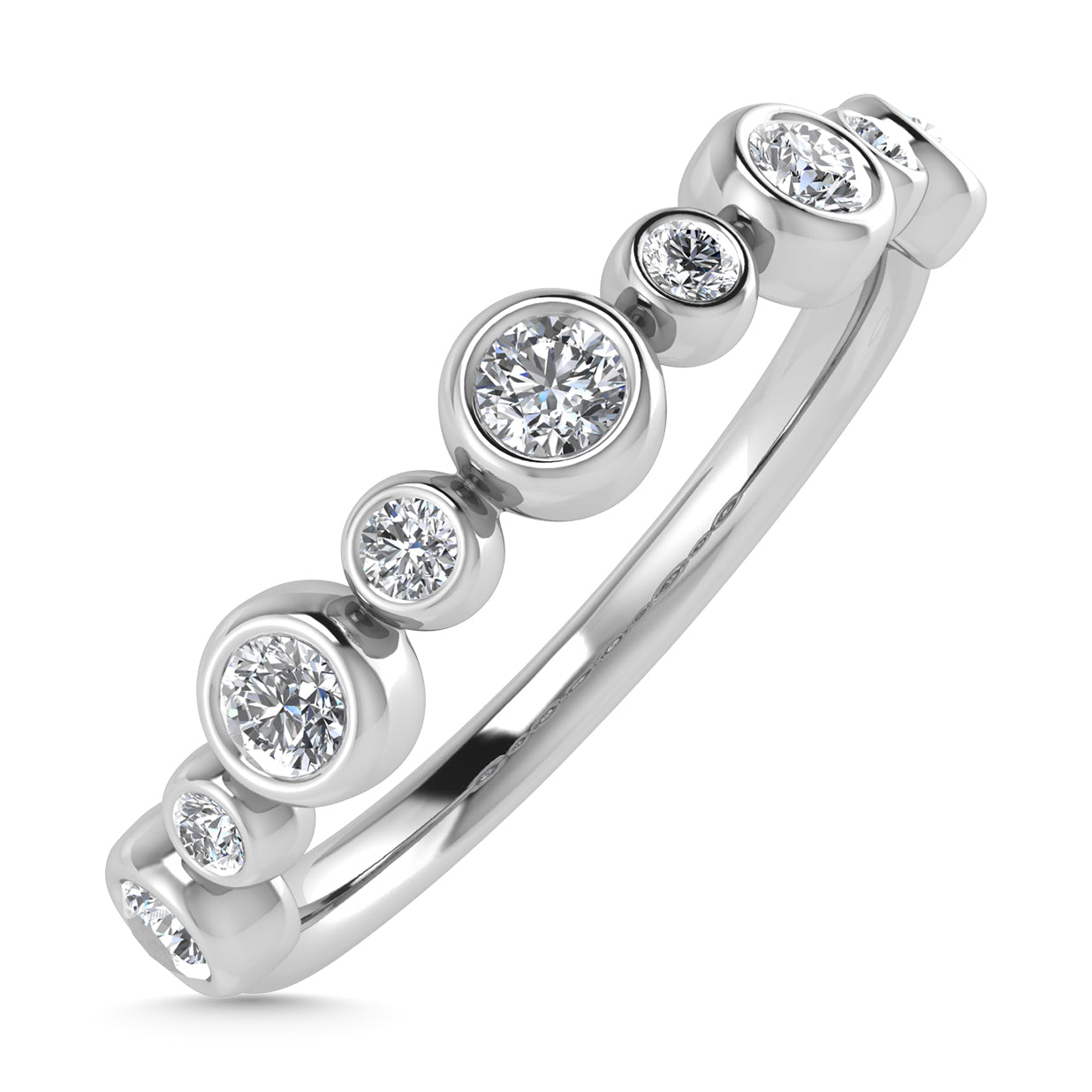 Diamond 1/5 Ct.Tw. Stack Band in 10K White Gold