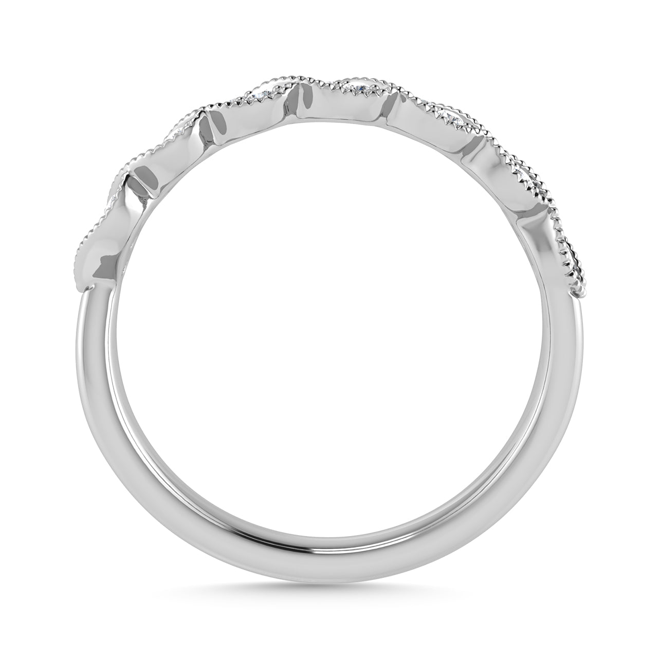 Diamond 1/6 Ct.Tw. Stack Band in 10K White Gold