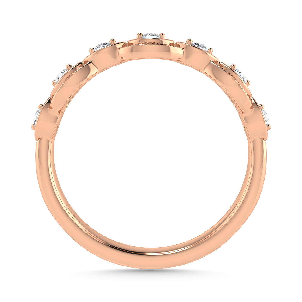 Diamond 1/6 Ct.Tw. Stack Band in 14K Rose Gold