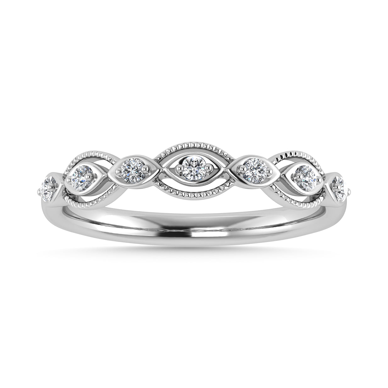 Diamond 1/6 Ct.Tw. Stack Band in 14K White Gold