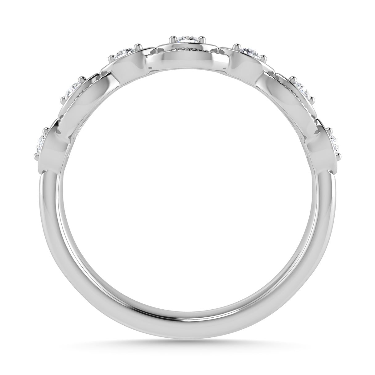 Diamond 1/6 Ct.Tw. Stack Band in 14K White Gold