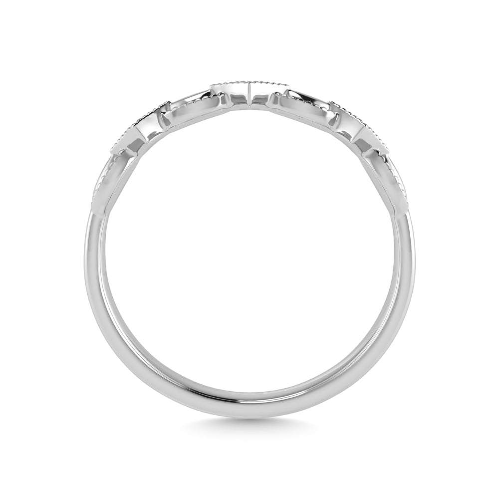 10K White Gold Diamond 1/50 Ct.Tw. Stackable Ring