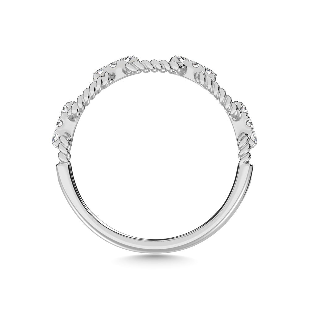 14K White Gold Diamond 1/6 Ct.Tw. Fashion Ring