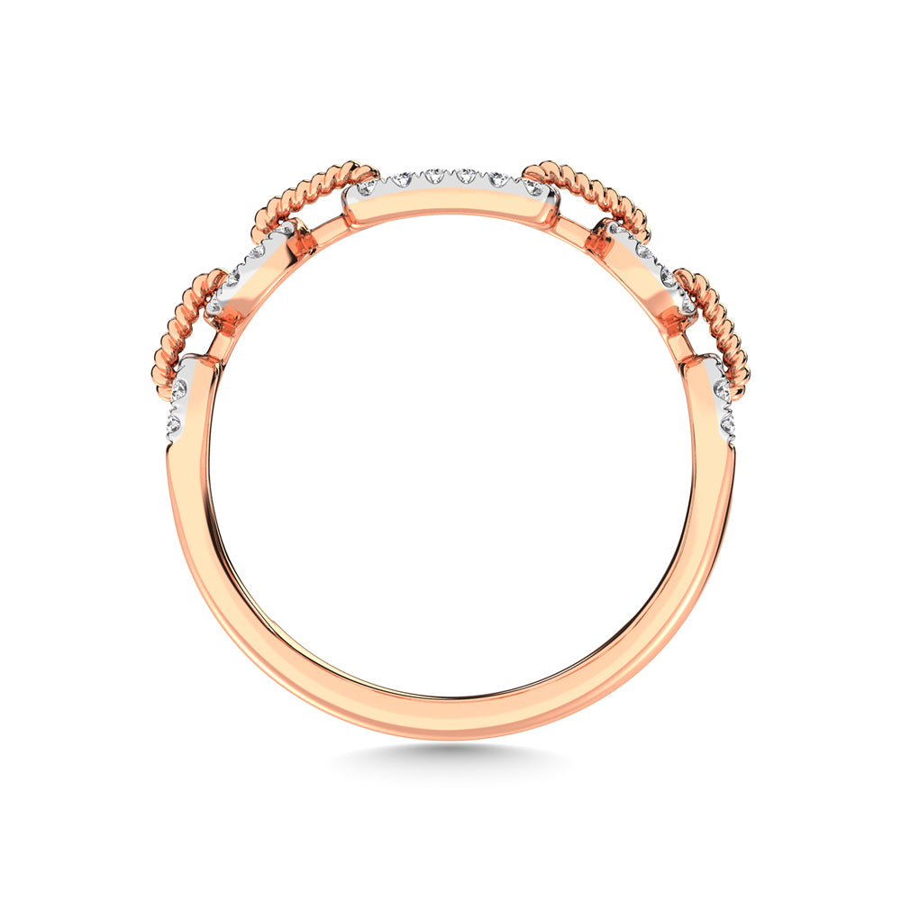 14K Rose Gold Diamond 1/5 Ct.Tw. Fashion Ring