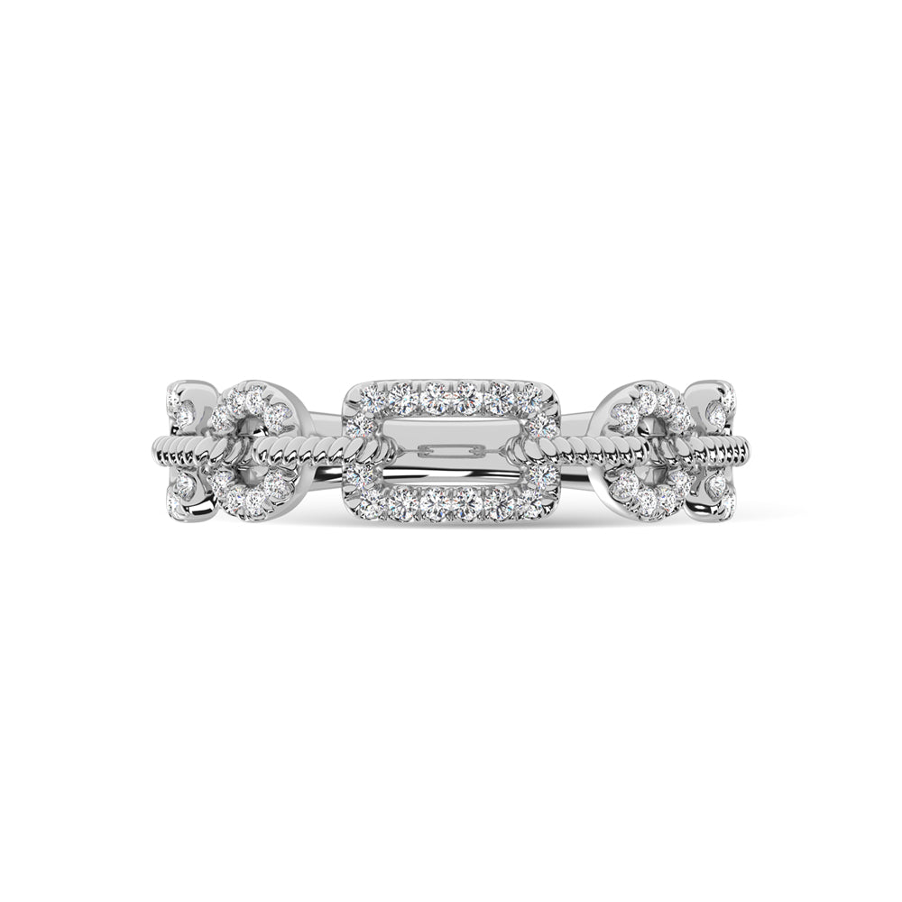 14K White Gold Diamond 1/5 Ct.Tw. Fashion Ring