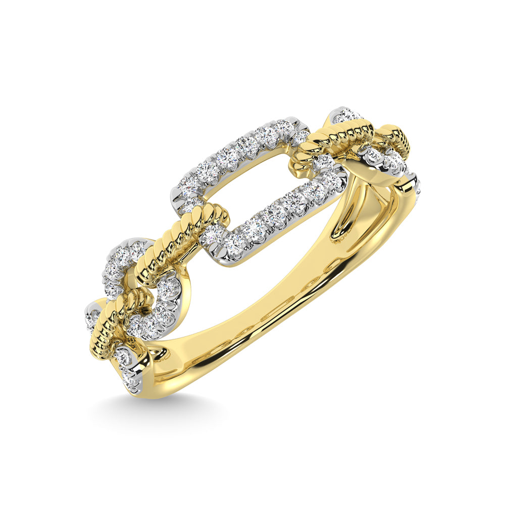 14K Yellow Gold Diamond 1/5 Ct.Tw. Fashion Ring