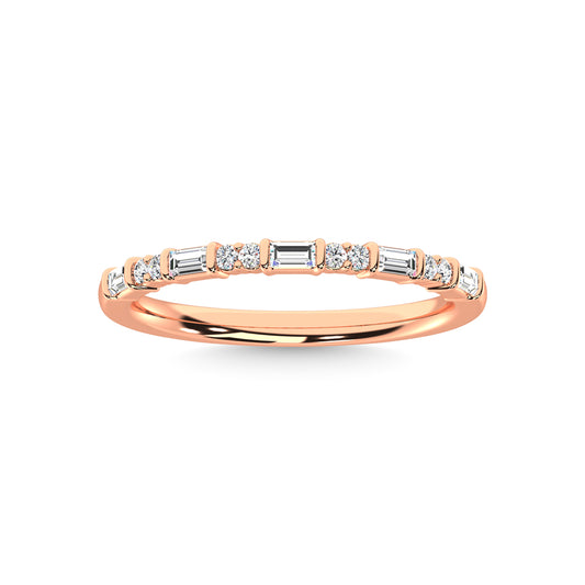 14K Rose Gold Diamond 1/5 Ct.Tw. Stackable Band