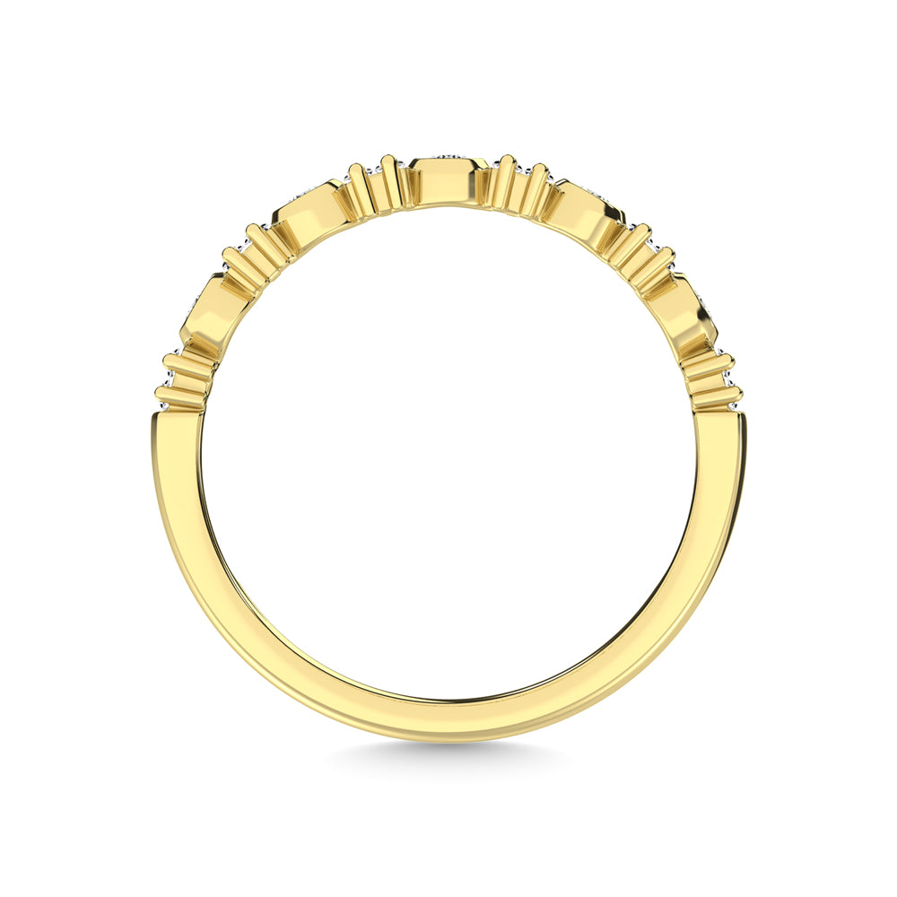 14K Yellow Gold Diamond 1/4 Ct.Tw. Stackable Ring