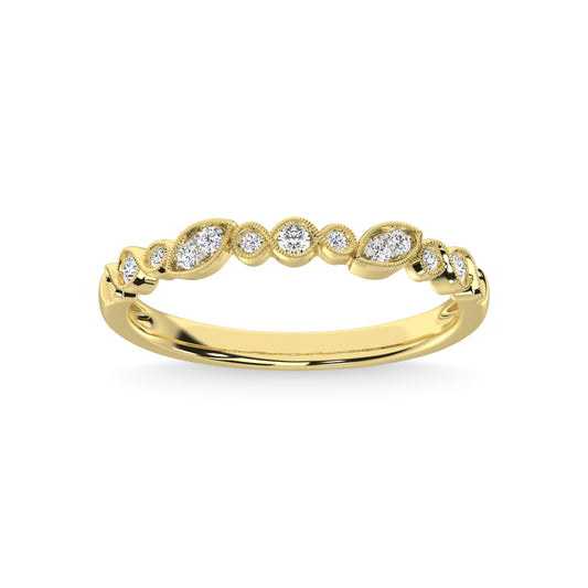 Diamond 1/6 Ct.Tw. Stackable Band in 10K Yellow Gold