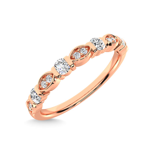 N.J. Diamonds | 14 Karat Rose Gold Diamond Stackable Band