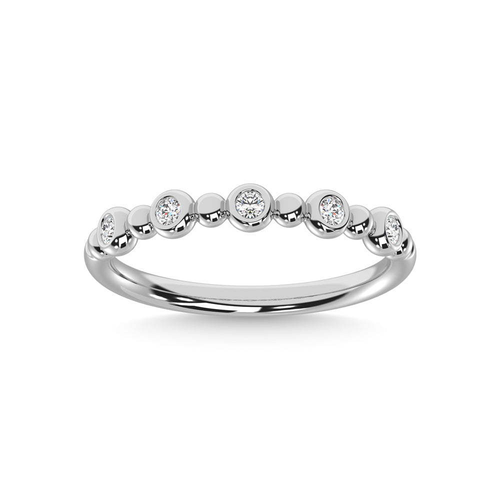 14K White Gold Diamond 1/6 Ct.Tw. Stackable Band