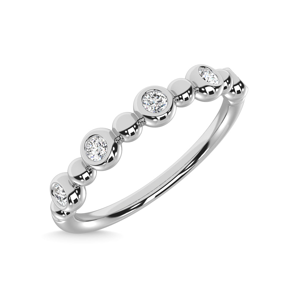 14K White Gold Diamond 1/6 Ct.Tw. Stackable Band