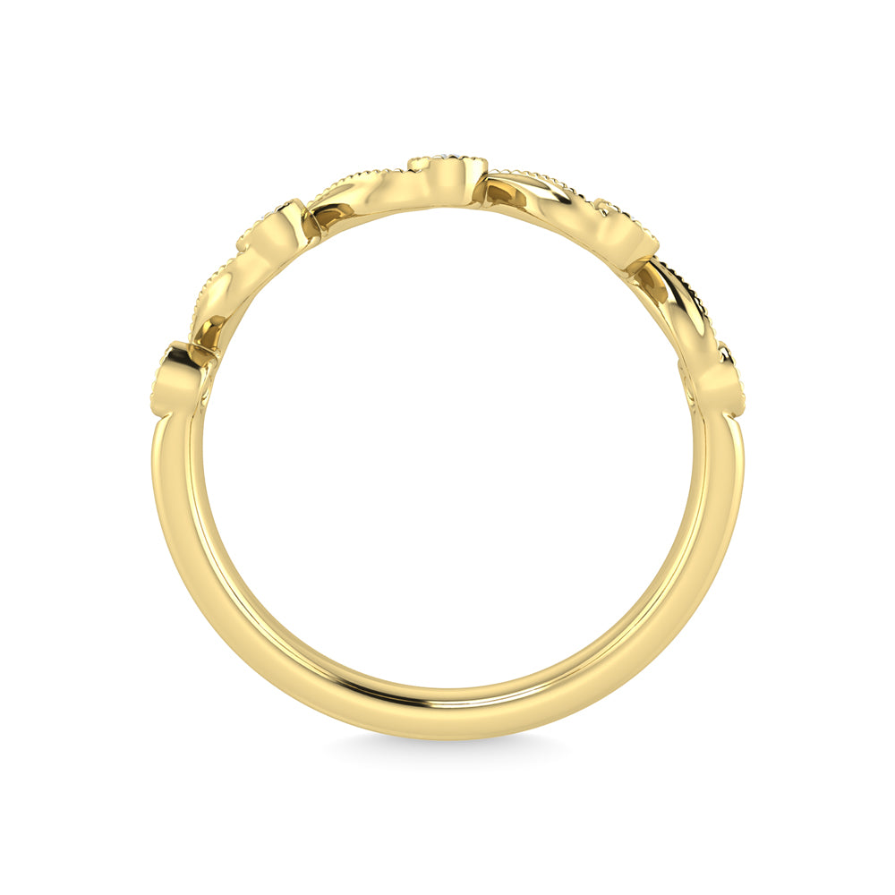 10K Yellow Gold Diamond 1/10 Ct.Tw. Stackable Ring
