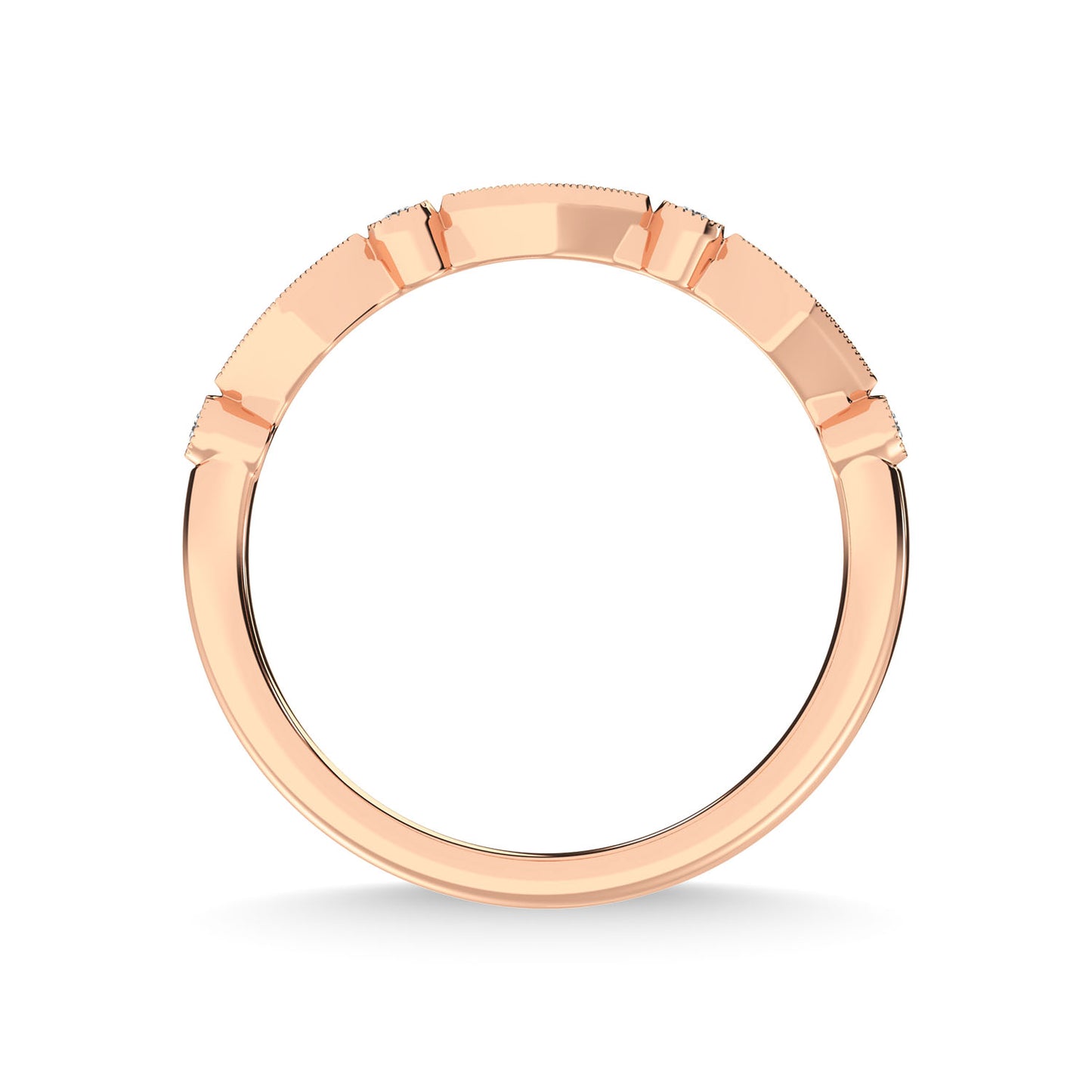 14K Rose Gold Diamond 1/8 Ct.Tw. Stackable Band