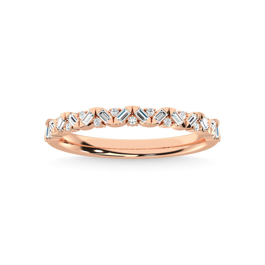 14K Rose Gold Diamond 1/5 Ct.Tw. Stackable Band