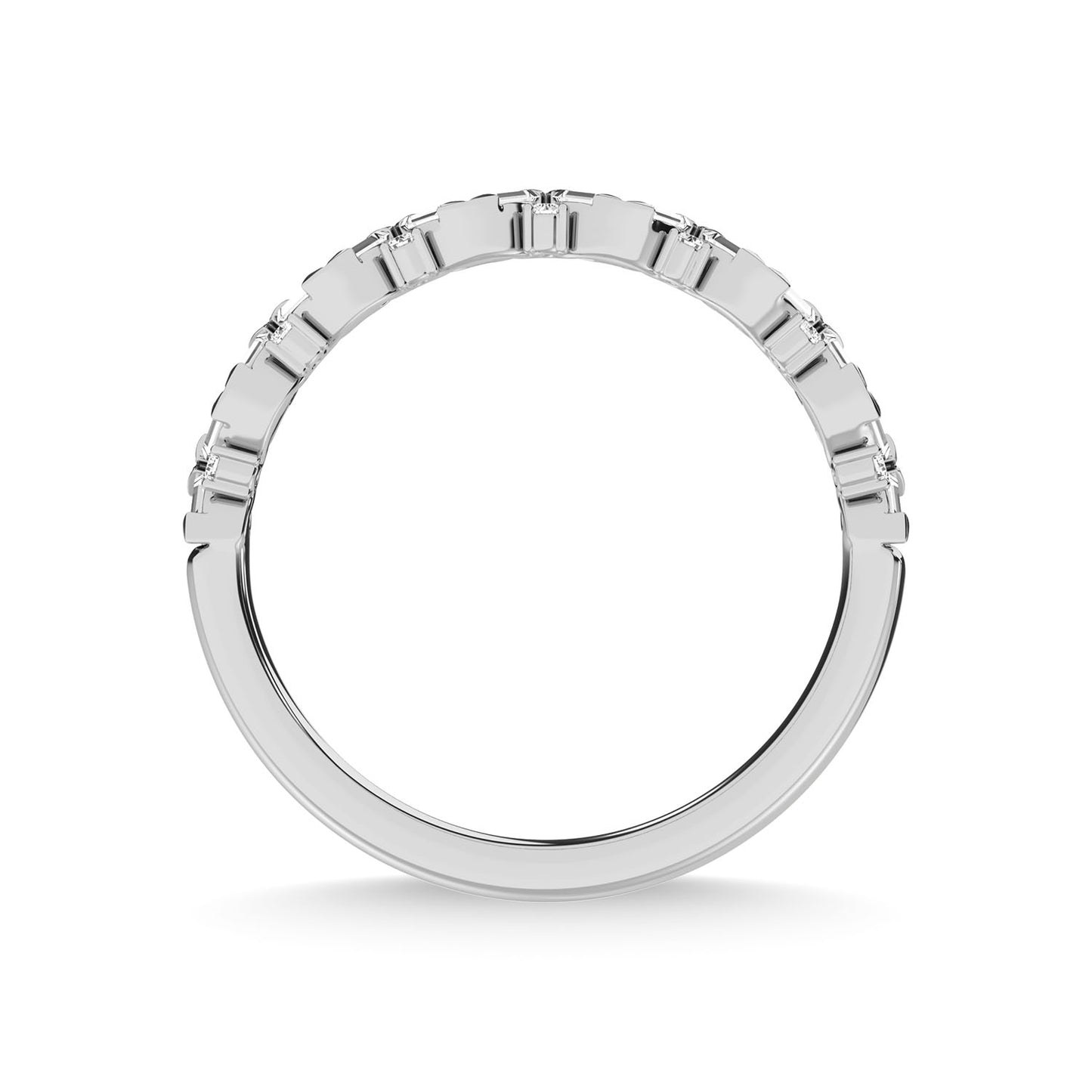 14K White Gold Diamond 1/5 Ct.Tw. Stackable Band