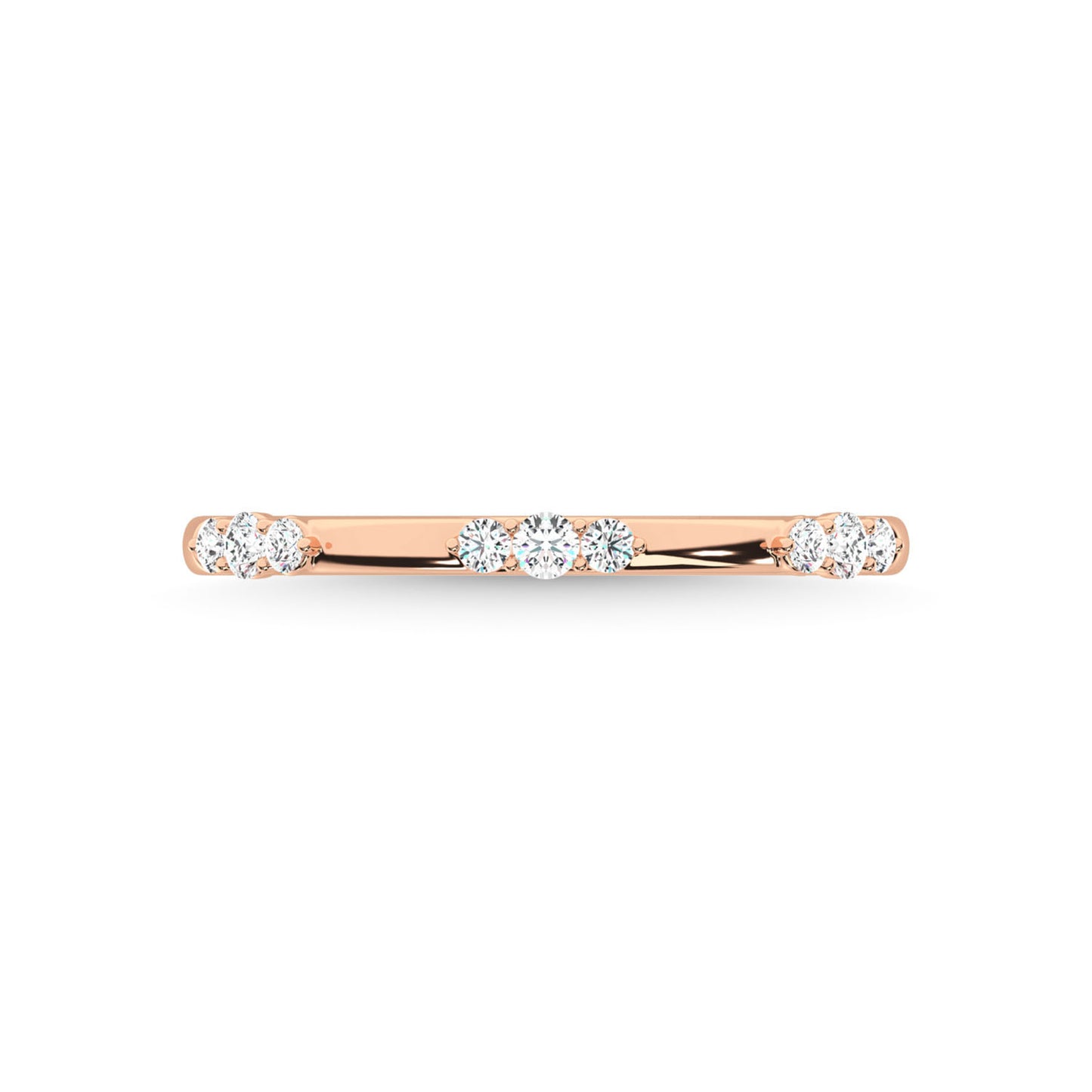 14K Rose Gold Diamond 1/6 Ct.Tw. Stackable Band
