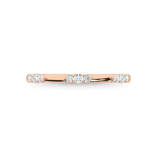 14K Rose Gold Diamond 1/6 Ct.Tw. Stackable Band