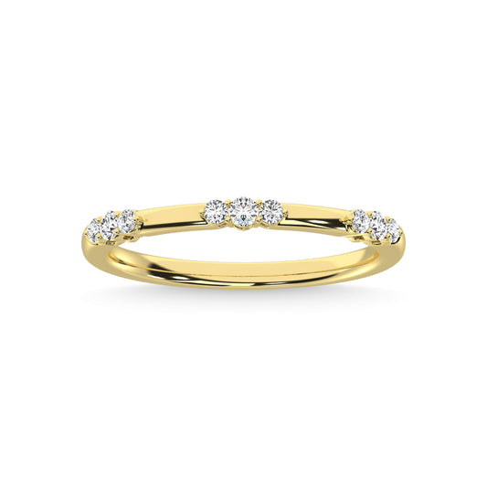 14K Yellow Gold Diamond 1/6 Ct.Tw. Stackable Band