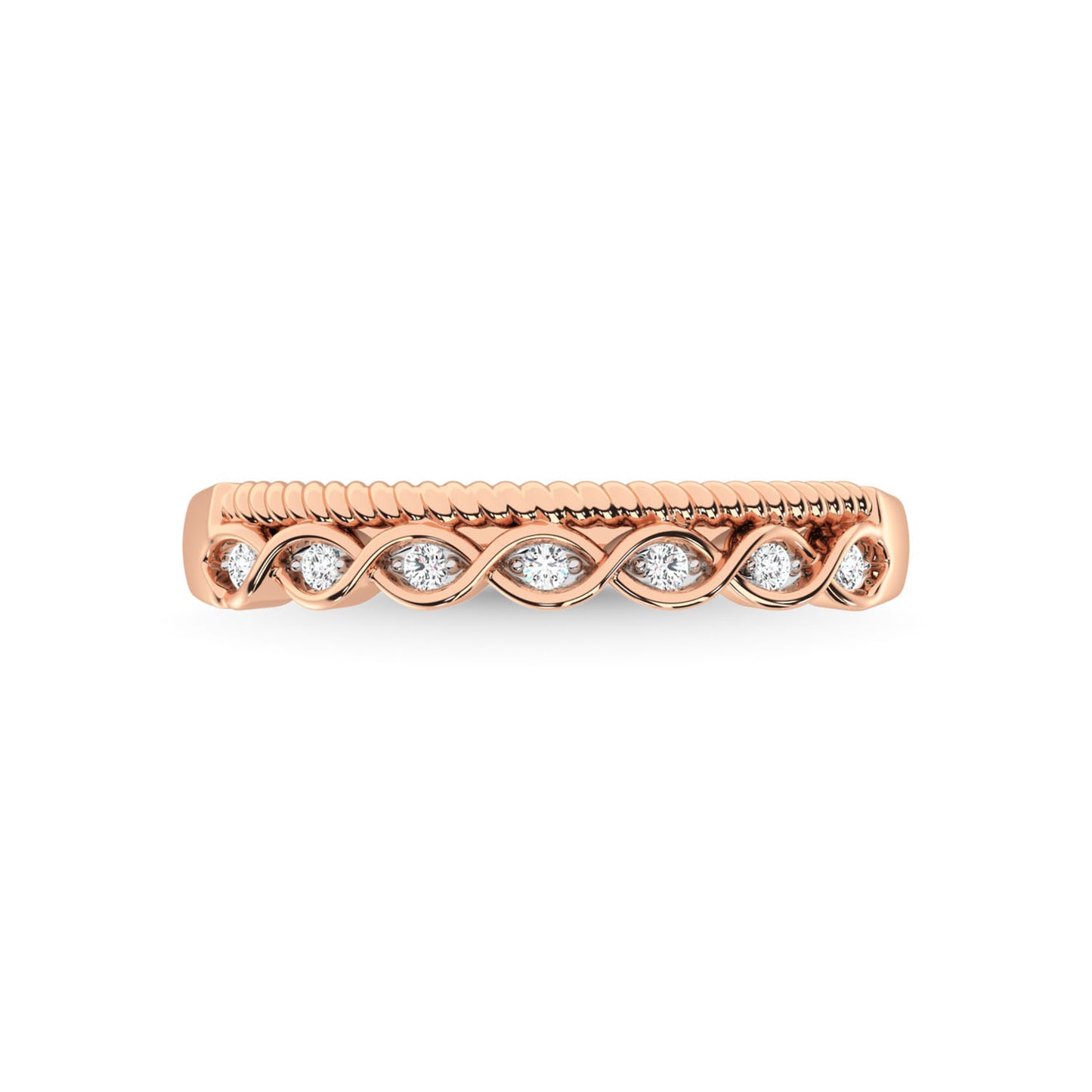 N.J. Diamonds | Rose Gold Diamond Stackable Bands | Bands