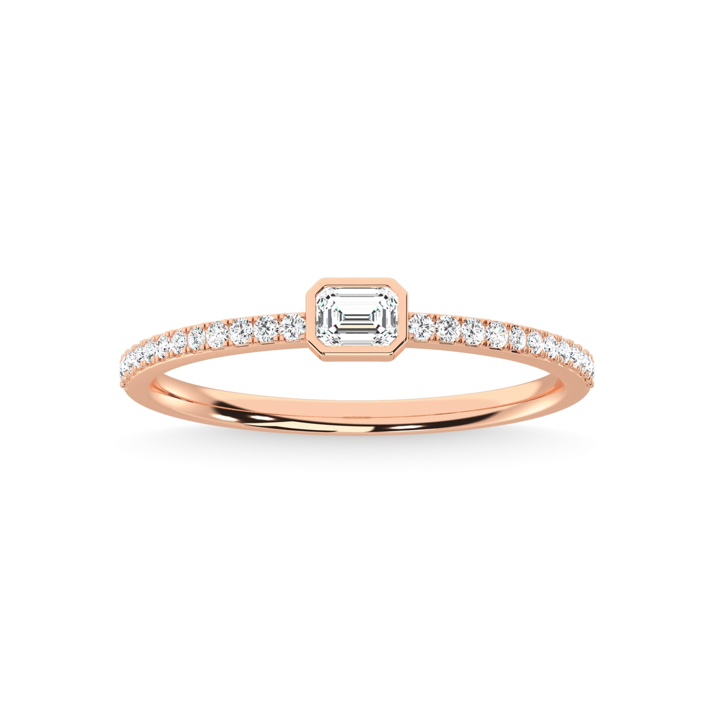 N.J. Diamonds | Rose Gold Diamond Stackable Bands | Bands