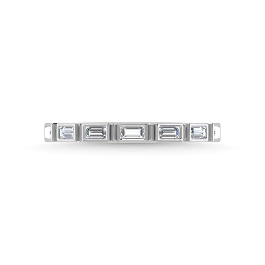 14K White Gold Diamond 1/4 Ct.Tw. Stackable Band