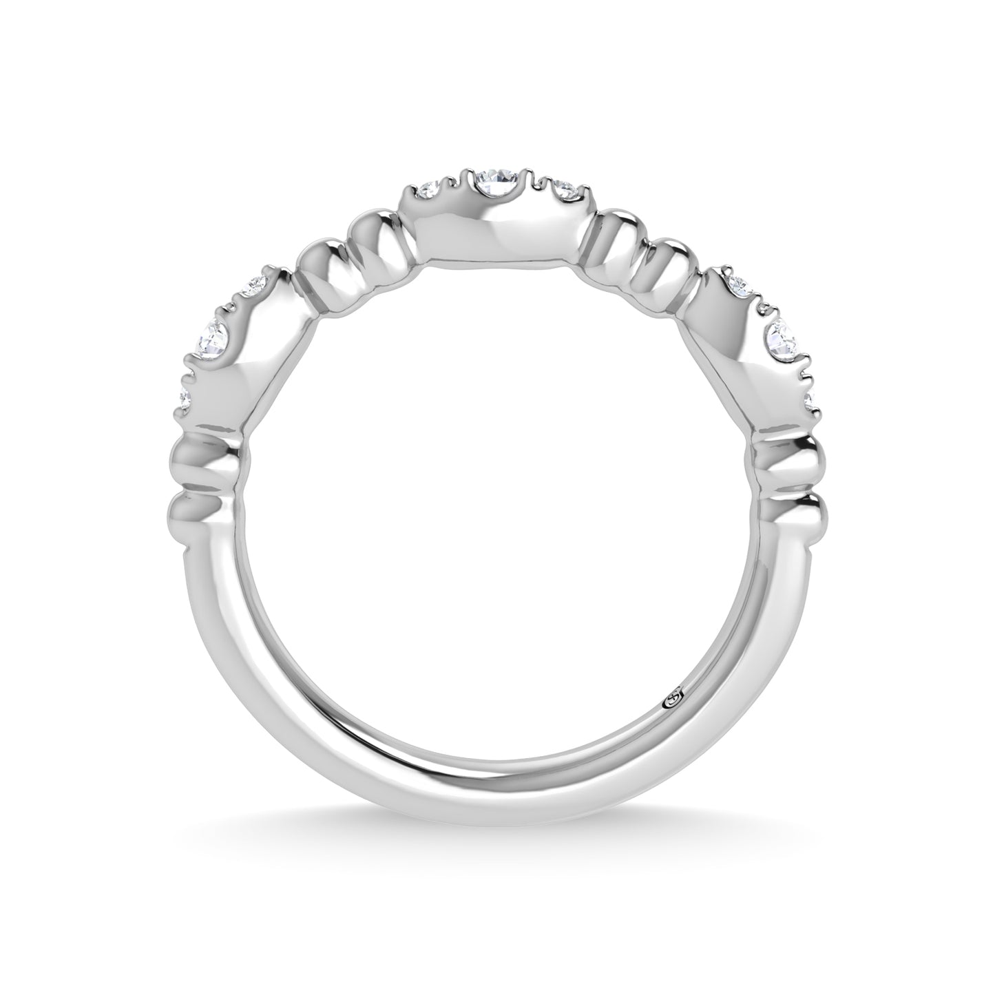 14K White Gold Diamond 1/5 Ct.Tw. Stackable Band