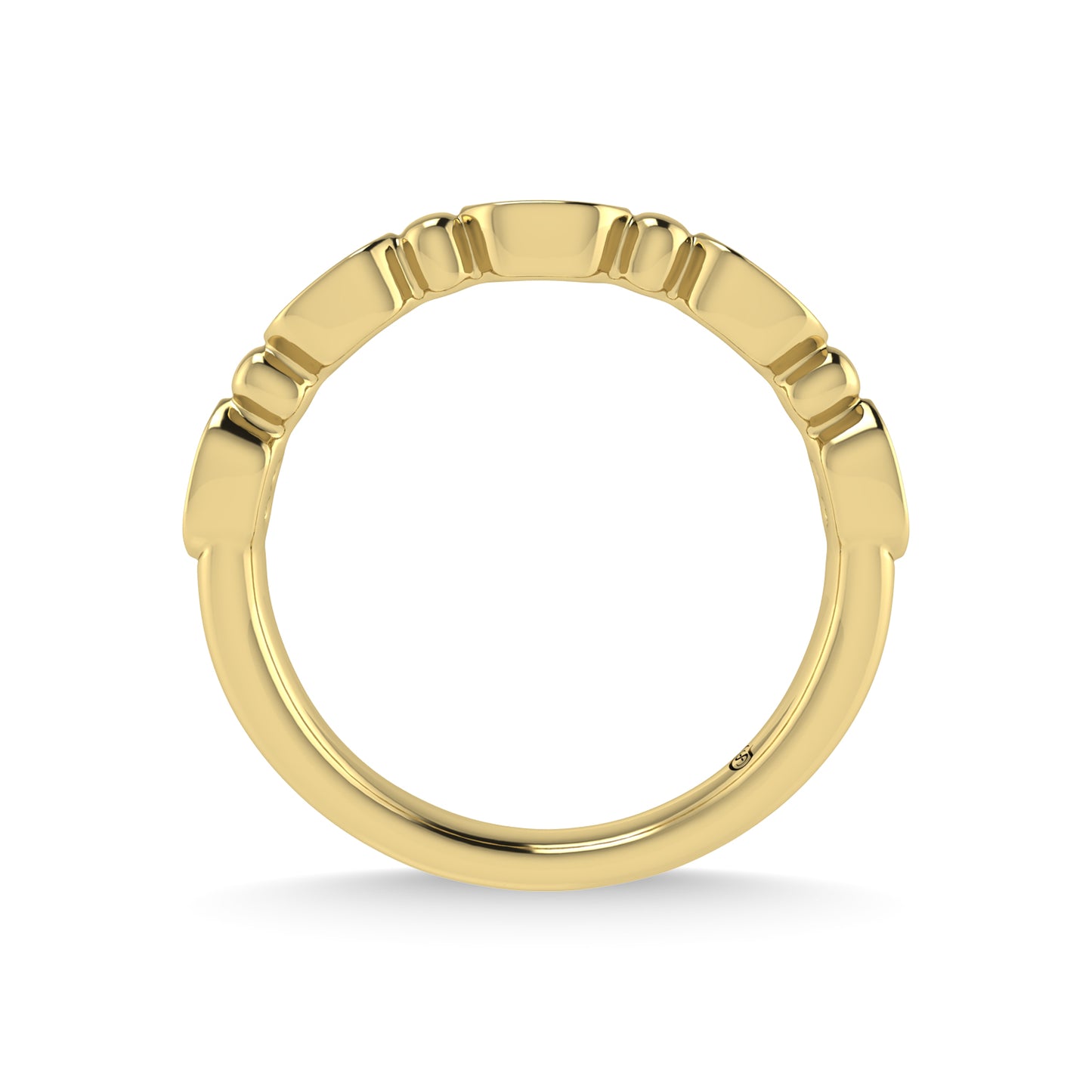 14K Yellow Gold Diamond Stackable Band