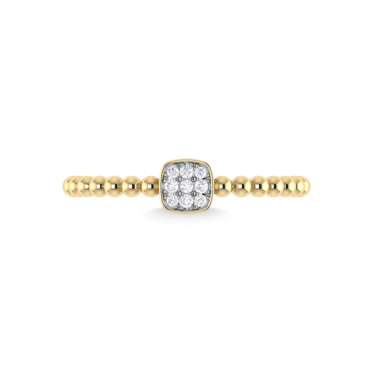 14K Yellow Gold Diamond 1/20 Ct.Tw. Stackable Band