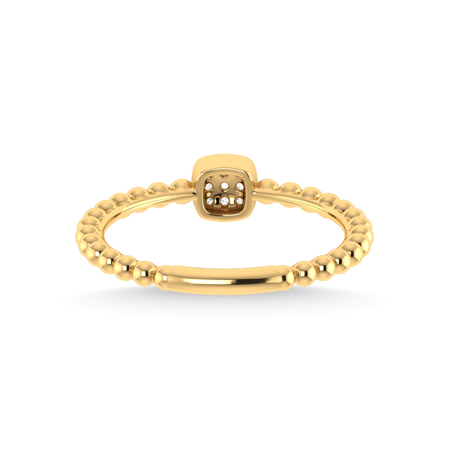 14K Yellow Gold Diamond 1/20 Ct.Tw. Stackable Band